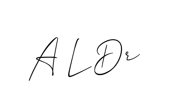 You should practise on your own different ways (Allison_Script) to write your name (A L Dr) in signature. don't let someone else do it for you. A L Dr signature style 2 images and pictures png