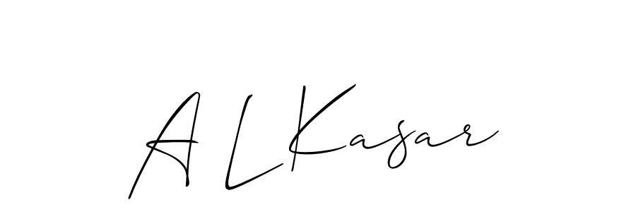 How to Draw A L Kasar signature style? Allison_Script is a latest design signature styles for name A L Kasar. A L Kasar signature style 2 images and pictures png