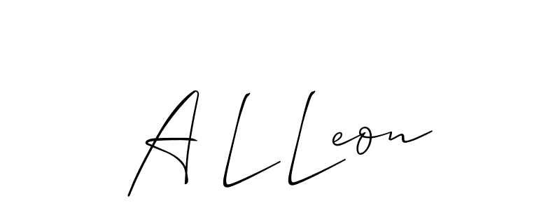 A L Leon stylish signature style. Best Handwritten Sign (Allison_Script) for my name. Handwritten Signature Collection Ideas for my name A L Leon. A L Leon signature style 2 images and pictures png