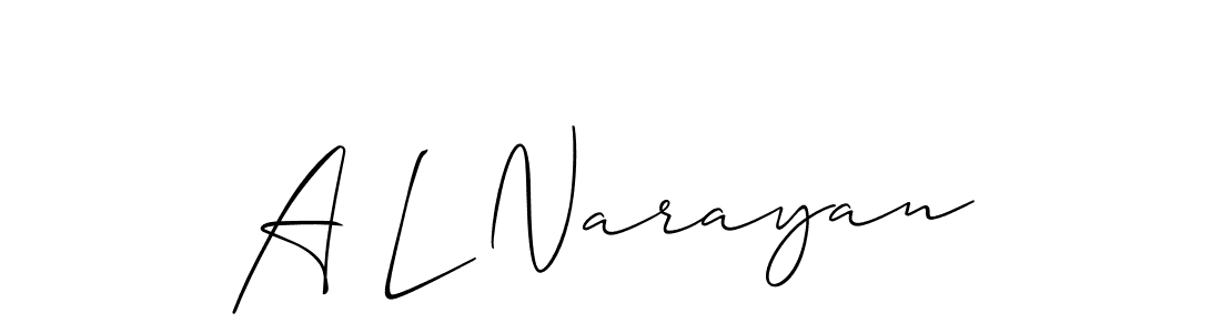 Best and Professional Signature Style for A L Narayan. Allison_Script Best Signature Style Collection. A L Narayan signature style 2 images and pictures png