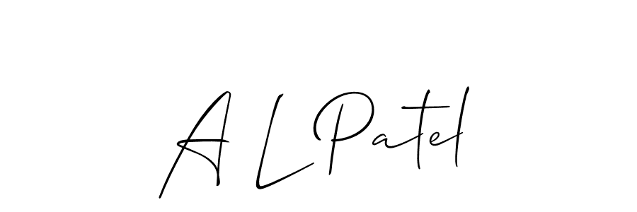 Make a beautiful signature design for name A L Patel. Use this online signature maker to create a handwritten signature for free. A L Patel signature style 2 images and pictures png