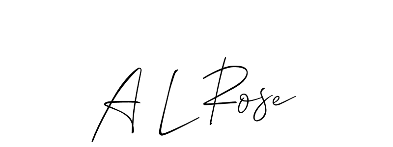 It looks lik you need a new signature style for name A L Rose. Design unique handwritten (Allison_Script) signature with our free signature maker in just a few clicks. A L Rose signature style 2 images and pictures png