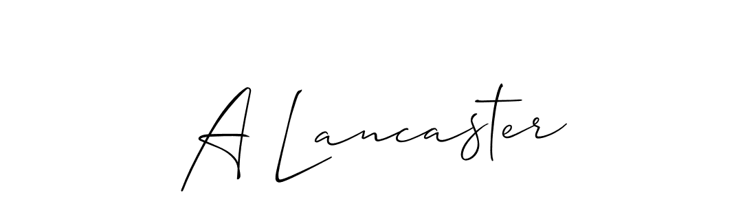 The best way (Allison_Script) to make a short signature is to pick only two or three words in your name. The name A Lancaster include a total of six letters. For converting this name. A Lancaster signature style 2 images and pictures png
