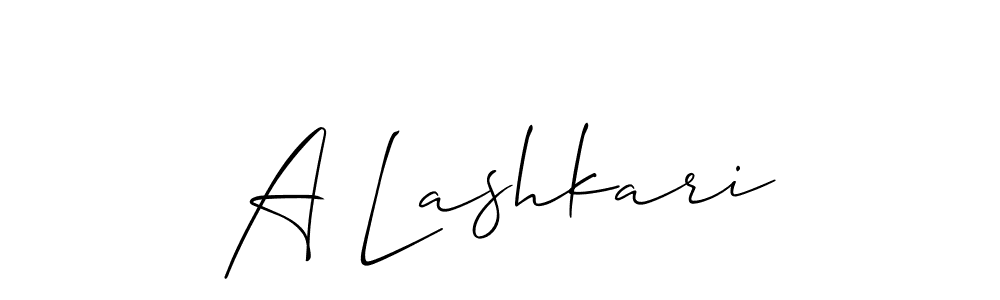 if you are searching for the best signature style for your name A Lashkari. so please give up your signature search. here we have designed multiple signature styles  using Allison_Script. A Lashkari signature style 2 images and pictures png