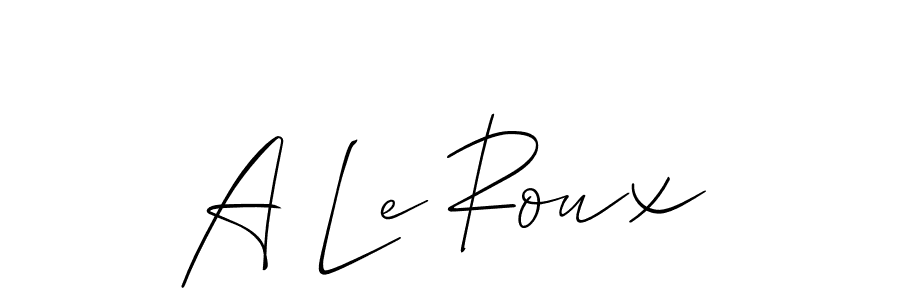 Allison_Script is a professional signature style that is perfect for those who want to add a touch of class to their signature. It is also a great choice for those who want to make their signature more unique. Get A Le Roux name to fancy signature for free. A Le Roux signature style 2 images and pictures png