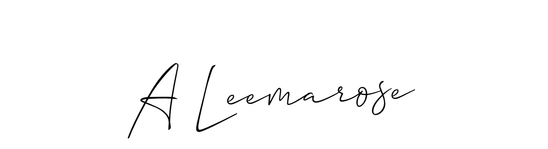 Make a beautiful signature design for name A Leemarose. Use this online signature maker to create a handwritten signature for free. A Leemarose signature style 2 images and pictures png