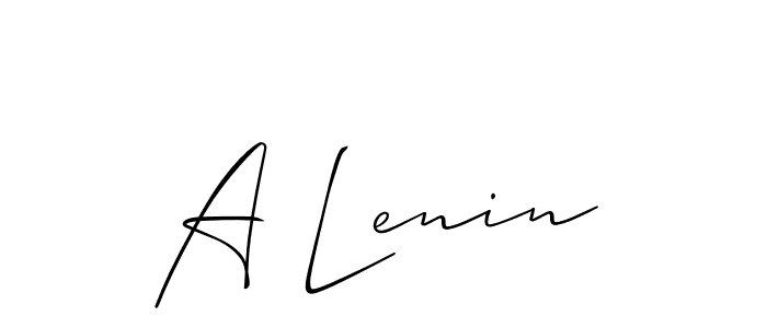 How to make A Lenin signature? Allison_Script is a professional autograph style. Create handwritten signature for A Lenin name. A Lenin signature style 2 images and pictures png