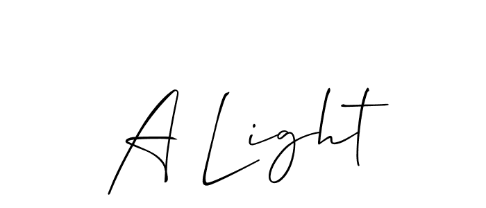 Best and Professional Signature Style for A Light. Allison_Script Best Signature Style Collection. A Light signature style 2 images and pictures png