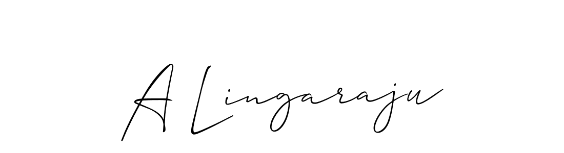 Allison_Script is a professional signature style that is perfect for those who want to add a touch of class to their signature. It is also a great choice for those who want to make their signature more unique. Get A Lingaraju name to fancy signature for free. A Lingaraju signature style 2 images and pictures png