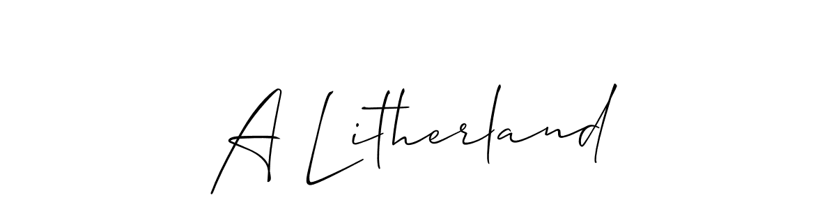 Make a beautiful signature design for name A Litherland. Use this online signature maker to create a handwritten signature for free. A Litherland signature style 2 images and pictures png