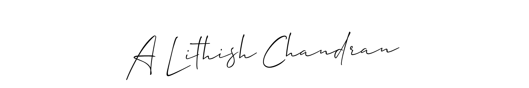 How to Draw A Lithish Chandran signature style? Allison_Script is a latest design signature styles for name A Lithish Chandran. A Lithish Chandran signature style 2 images and pictures png