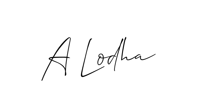 Allison_Script is a professional signature style that is perfect for those who want to add a touch of class to their signature. It is also a great choice for those who want to make their signature more unique. Get A Lodha name to fancy signature for free. A Lodha signature style 2 images and pictures png