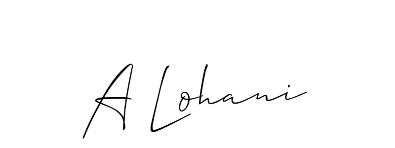 Once you've used our free online signature maker to create your best signature Allison_Script style, it's time to enjoy all of the benefits that A Lohani name signing documents. A Lohani signature style 2 images and pictures png