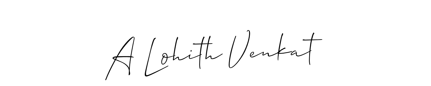 How to Draw A Lohith Venkat signature style? Allison_Script is a latest design signature styles for name A Lohith Venkat. A Lohith Venkat signature style 2 images and pictures png