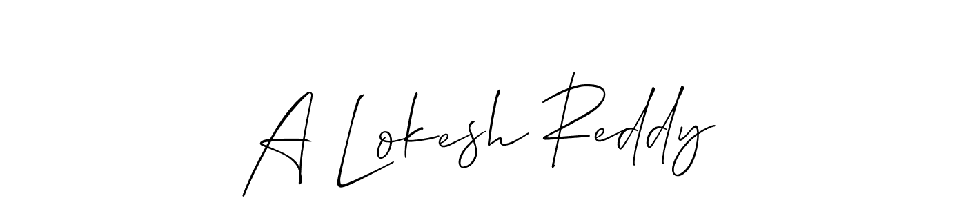 It looks lik you need a new signature style for name A Lokesh Reddy. Design unique handwritten (Allison_Script) signature with our free signature maker in just a few clicks. A Lokesh Reddy signature style 2 images and pictures png