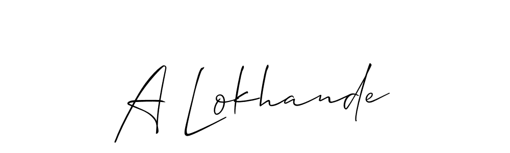 Make a short A Lokhande signature style. Manage your documents anywhere anytime using Allison_Script. Create and add eSignatures, submit forms, share and send files easily. A Lokhande signature style 2 images and pictures png