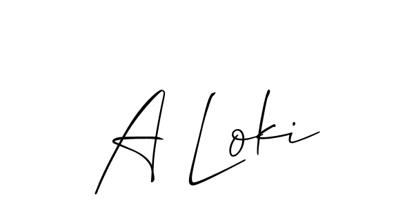 How to Draw A Loki signature style? Allison_Script is a latest design signature styles for name A Loki. A Loki signature style 2 images and pictures png