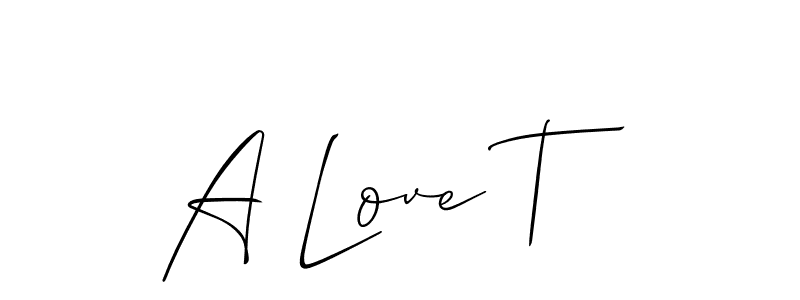 Also we have A Love T name is the best signature style. Create professional handwritten signature collection using Allison_Script autograph style. A Love T signature style 2 images and pictures png