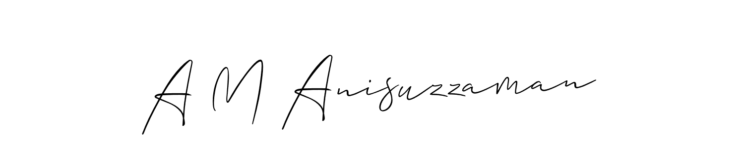 A M Anisuzzaman stylish signature style. Best Handwritten Sign (Allison_Script) for my name. Handwritten Signature Collection Ideas for my name A M Anisuzzaman. A M Anisuzzaman signature style 2 images and pictures png