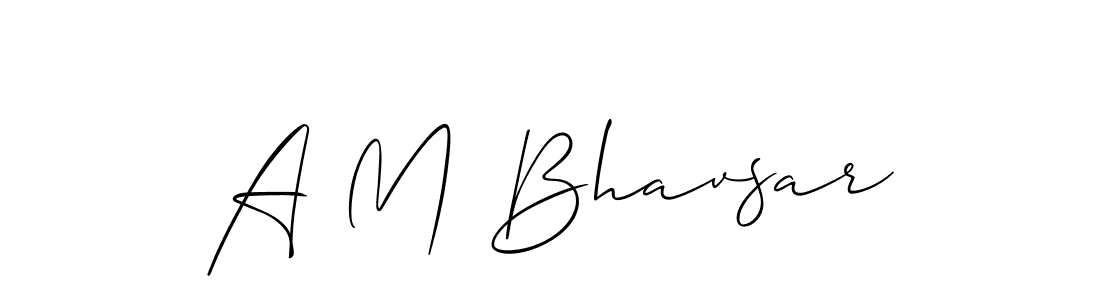 if you are searching for the best signature style for your name A M Bhavsar. so please give up your signature search. here we have designed multiple signature styles  using Allison_Script. A M Bhavsar signature style 2 images and pictures png