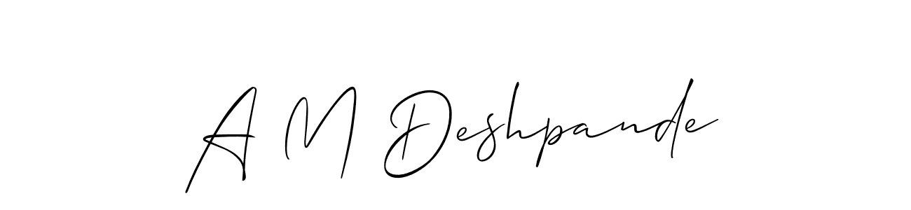 You can use this online signature creator to create a handwritten signature for the name A M Deshpande. This is the best online autograph maker. A M Deshpande signature style 2 images and pictures png