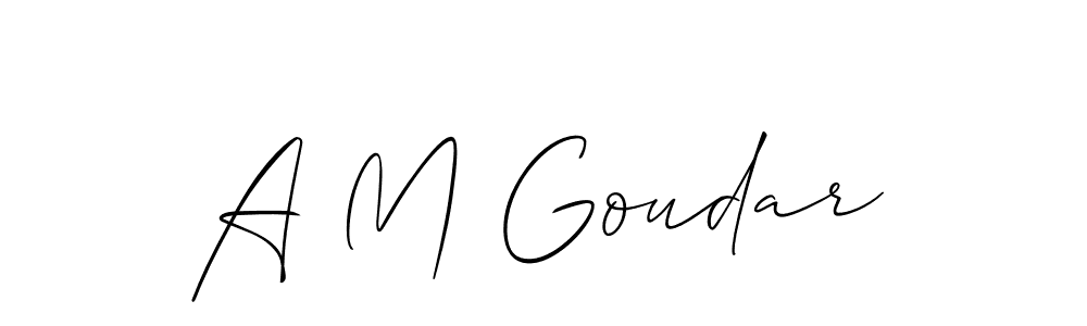 Design your own signature with our free online signature maker. With this signature software, you can create a handwritten (Allison_Script) signature for name A M Goudar. A M Goudar signature style 2 images and pictures png