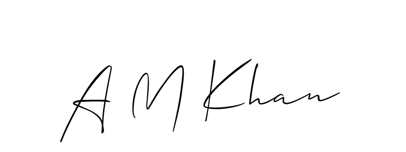 How to make A M Khan signature? Allison_Script is a professional autograph style. Create handwritten signature for A M Khan name. A M Khan signature style 2 images and pictures png