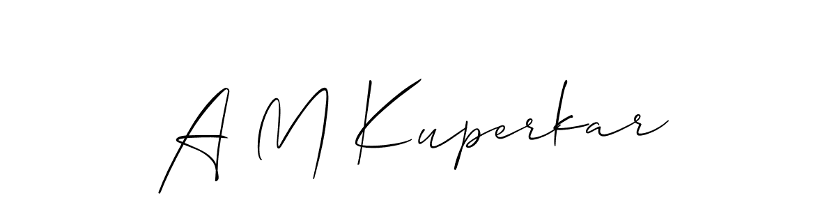 Similarly Allison_Script is the best handwritten signature design. Signature creator online .You can use it as an online autograph creator for name A M Kuperkar. A M Kuperkar signature style 2 images and pictures png