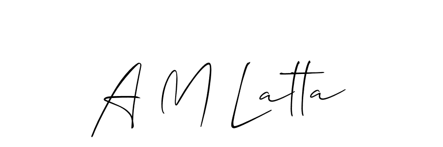 Best and Professional Signature Style for A M Latta. Allison_Script Best Signature Style Collection. A M Latta signature style 2 images and pictures png