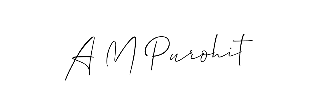 How to Draw A M Purohit signature style? Allison_Script is a latest design signature styles for name A M Purohit. A M Purohit signature style 2 images and pictures png