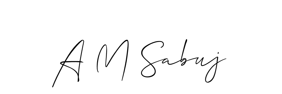 Best and Professional Signature Style for A M Sabuj. Allison_Script Best Signature Style Collection. A M Sabuj signature style 2 images and pictures png