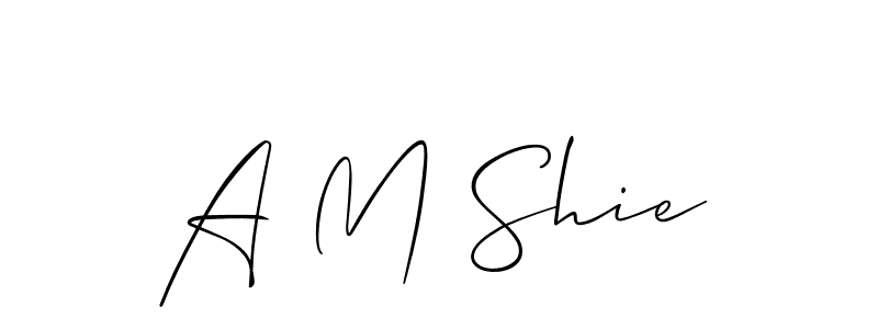 How to make A M Shie signature? Allison_Script is a professional autograph style. Create handwritten signature for A M Shie name. A M Shie signature style 2 images and pictures png