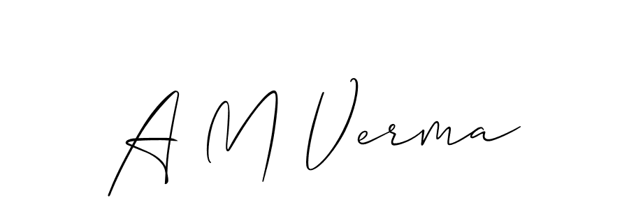 You should practise on your own different ways (Allison_Script) to write your name (A M Verma) in signature. don't let someone else do it for you. A M Verma signature style 2 images and pictures png