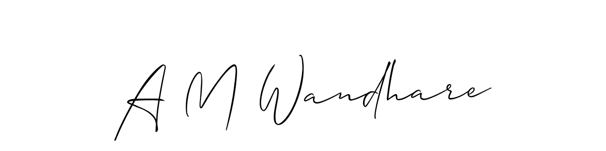 Similarly Allison_Script is the best handwritten signature design. Signature creator online .You can use it as an online autograph creator for name A M Wandhare. A M Wandhare signature style 2 images and pictures png