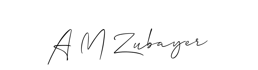 Make a beautiful signature design for name A M Zubayer. With this signature (Allison_Script) style, you can create a handwritten signature for free. A M Zubayer signature style 2 images and pictures png