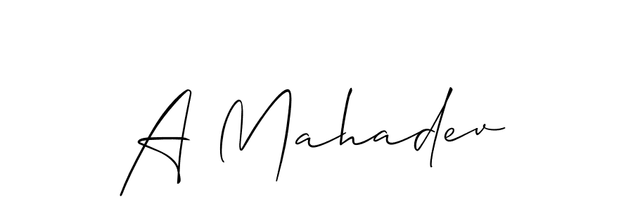 It looks lik you need a new signature style for name A Mahadev. Design unique handwritten (Allison_Script) signature with our free signature maker in just a few clicks. A Mahadev signature style 2 images and pictures png
