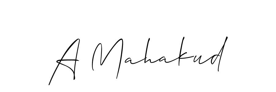 Also we have A Mahakud name is the best signature style. Create professional handwritten signature collection using Allison_Script autograph style. A Mahakud signature style 2 images and pictures png