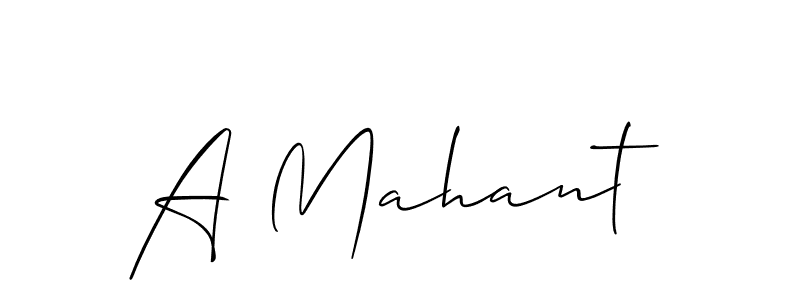 How to make A Mahant name signature. Use Allison_Script style for creating short signs online. This is the latest handwritten sign. A Mahant signature style 2 images and pictures png