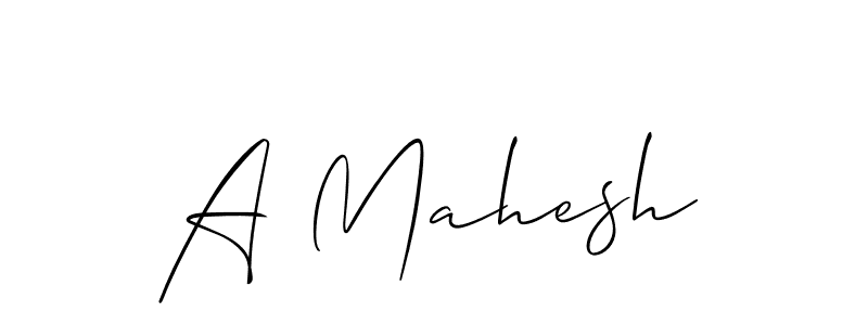 The best way (Allison_Script) to make a short signature is to pick only two or three words in your name. The name A Mahesh include a total of six letters. For converting this name. A Mahesh signature style 2 images and pictures png