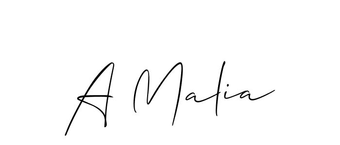 You should practise on your own different ways (Allison_Script) to write your name (A Malia) in signature. don't let someone else do it for you. A Malia signature style 2 images and pictures png
