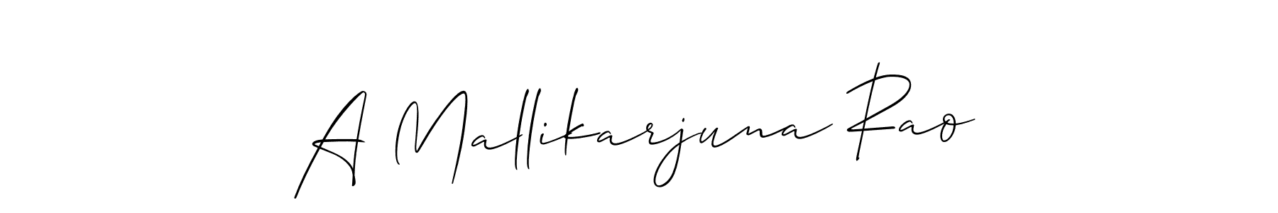 Make a beautiful signature design for name A Mallikarjuna Rao. With this signature (Allison_Script) style, you can create a handwritten signature for free. A Mallikarjuna Rao signature style 2 images and pictures png