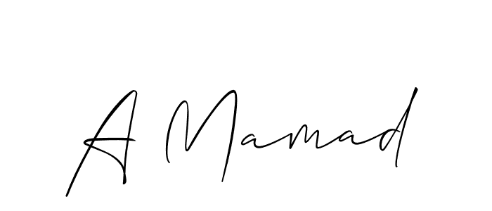 Also You can easily find your signature by using the search form. We will create A Mamad name handwritten signature images for you free of cost using Allison_Script sign style. A Mamad signature style 2 images and pictures png