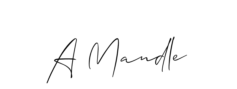 Design your own signature with our free online signature maker. With this signature software, you can create a handwritten (Allison_Script) signature for name A Mandle. A Mandle signature style 2 images and pictures png