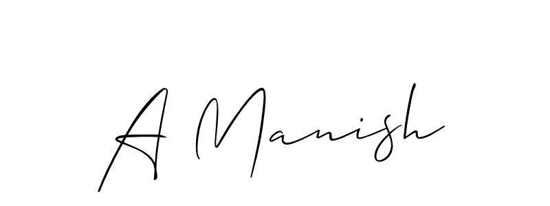 Make a short A Manish signature style. Manage your documents anywhere anytime using Allison_Script. Create and add eSignatures, submit forms, share and send files easily. A Manish signature style 2 images and pictures png