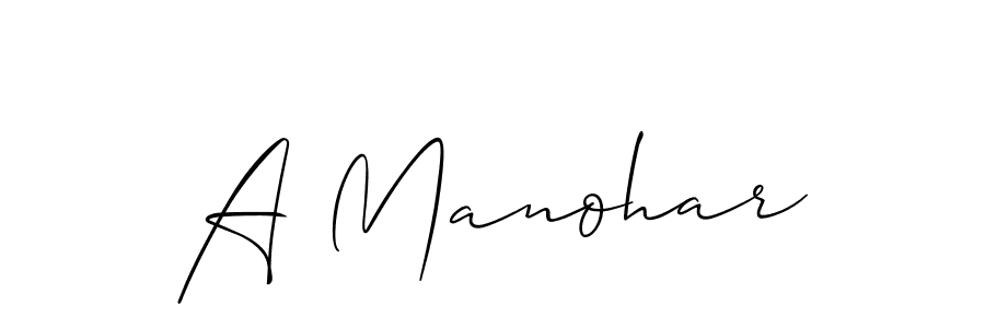 Also we have A Manohar name is the best signature style. Create professional handwritten signature collection using Allison_Script autograph style. A Manohar signature style 2 images and pictures png