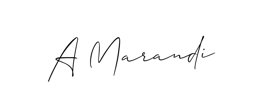 Create a beautiful signature design for name A Marandi. With this signature (Allison_Script) fonts, you can make a handwritten signature for free. A Marandi signature style 2 images and pictures png