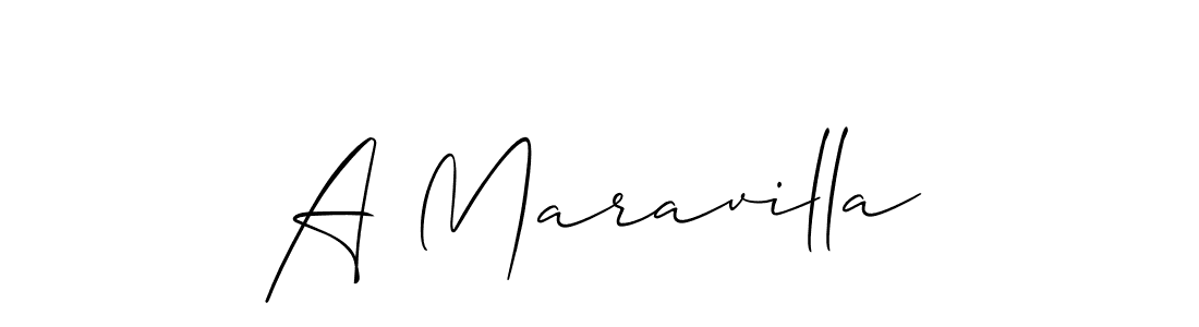 Best and Professional Signature Style for A Maravilla. Allison_Script Best Signature Style Collection. A Maravilla signature style 2 images and pictures png