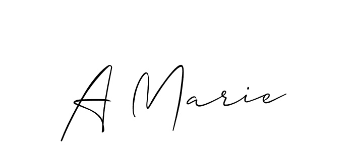 Design your own signature with our free online signature maker. With this signature software, you can create a handwritten (Allison_Script) signature for name A Marie. A Marie signature style 2 images and pictures png