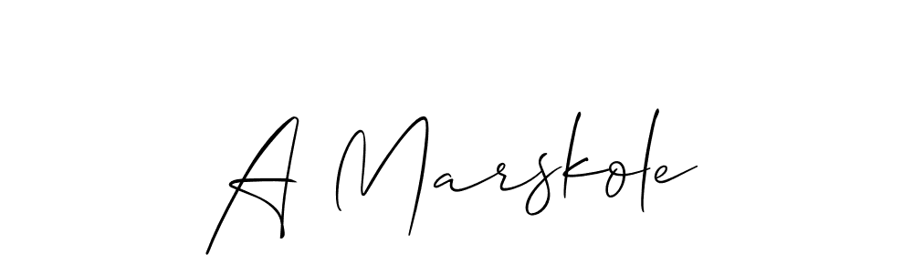 Make a beautiful signature design for name A Marskole. With this signature (Allison_Script) style, you can create a handwritten signature for free. A Marskole signature style 2 images and pictures png