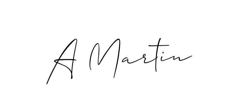 Design your own signature with our free online signature maker. With this signature software, you can create a handwritten (Allison_Script) signature for name A Martin. A Martin signature style 2 images and pictures png